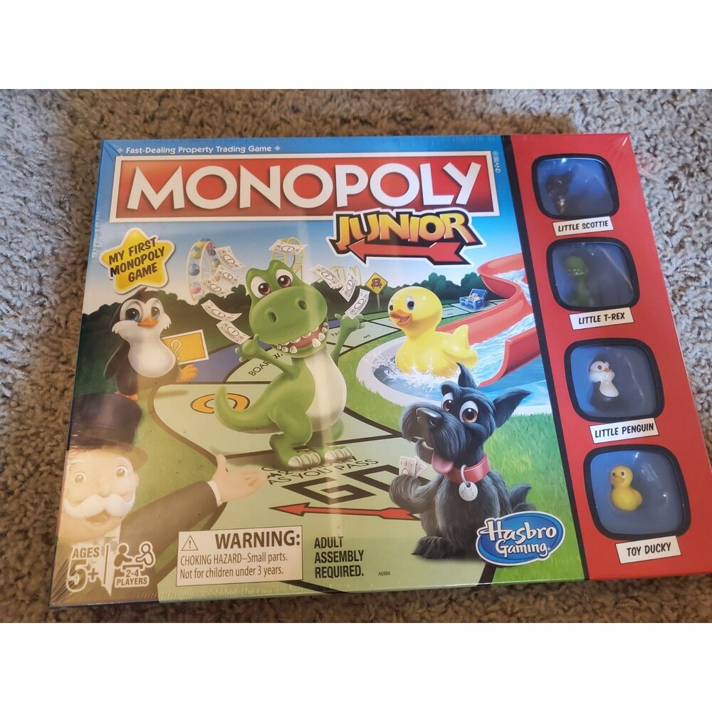 Monopoly Junior Board Game Hasbro Gaming My First Monopoly Complete New Sealed